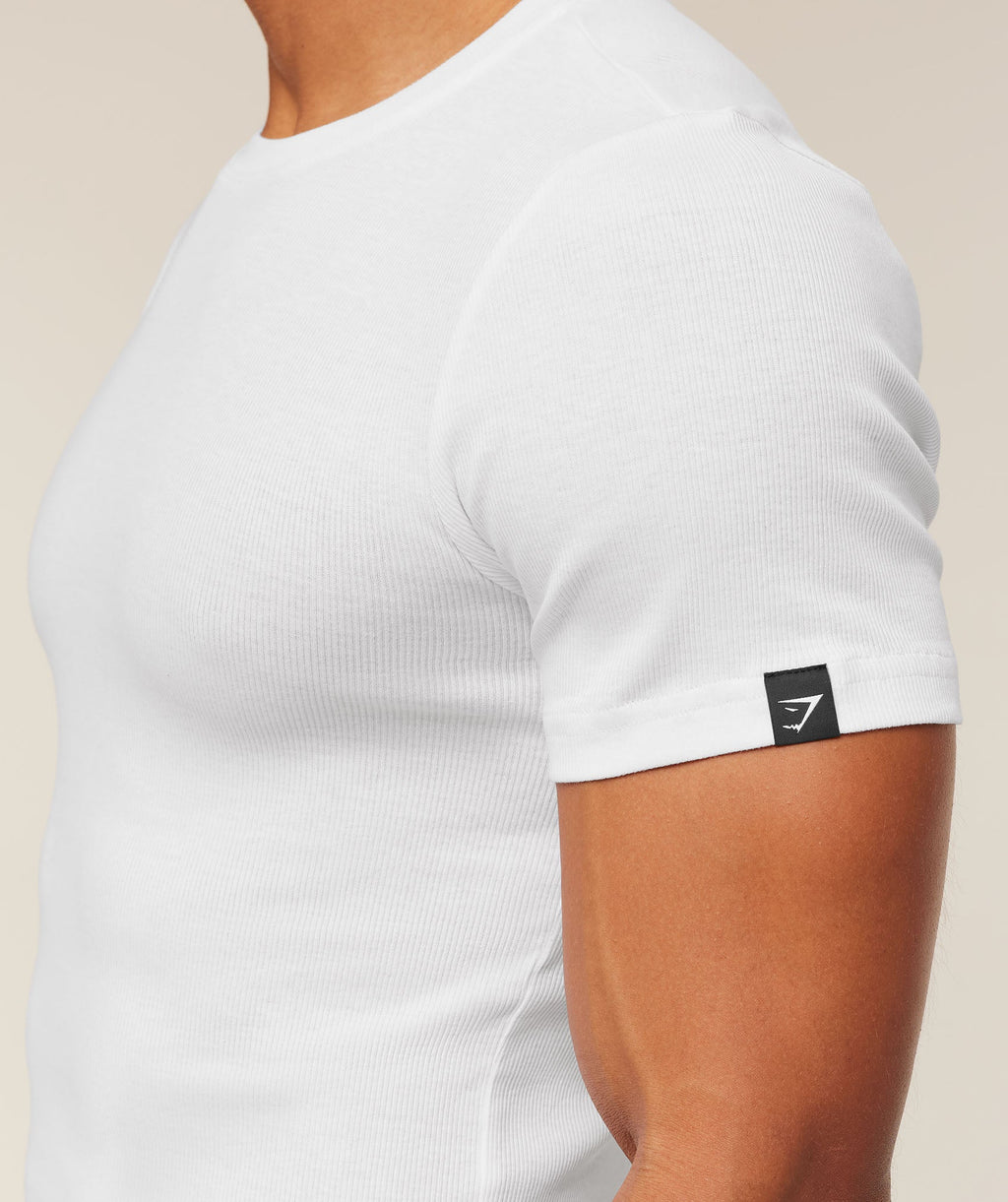 Ribbed T-Shirt - White — imagem 4