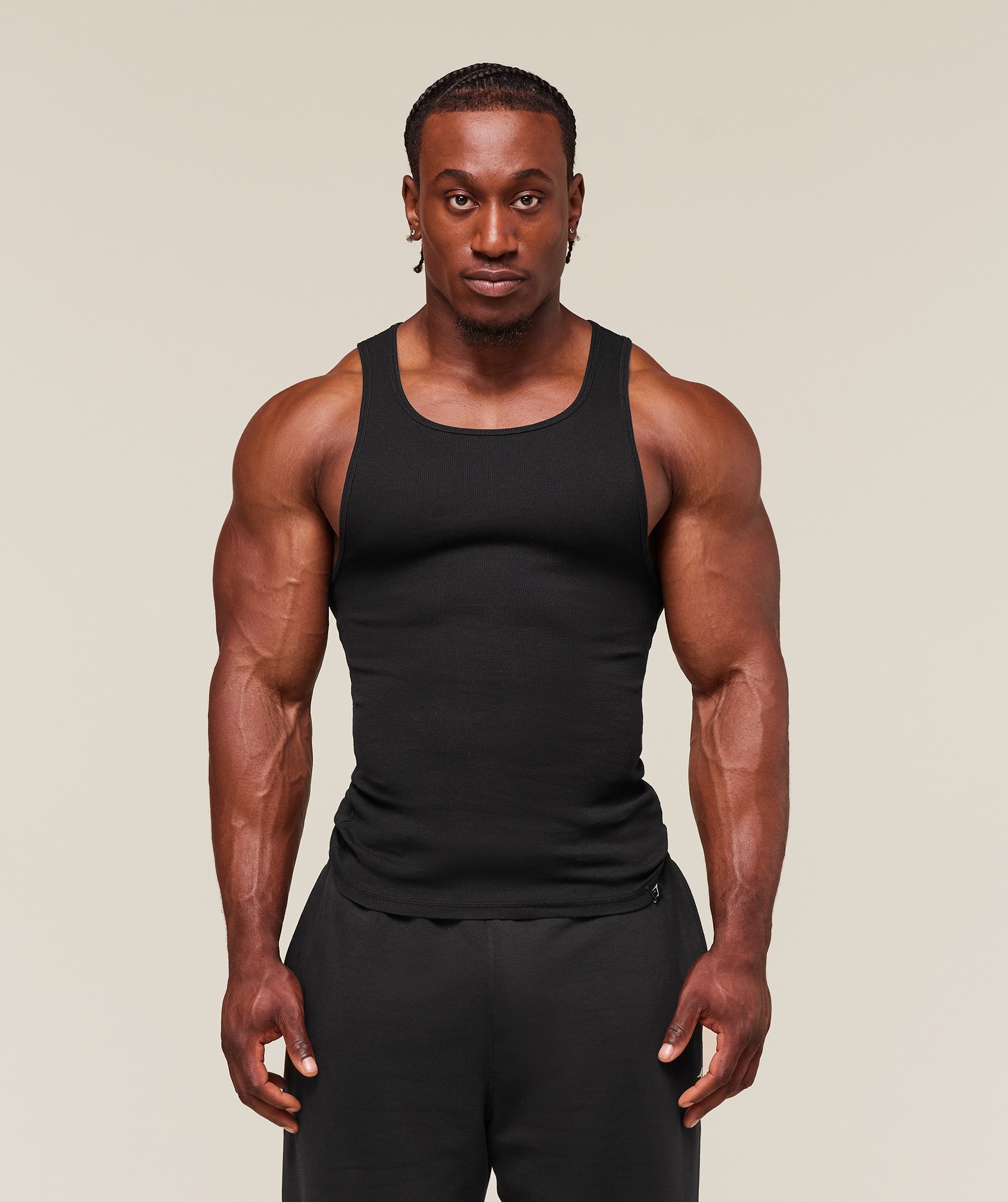 Ribbed Tank 1PK - Black — imagem 1