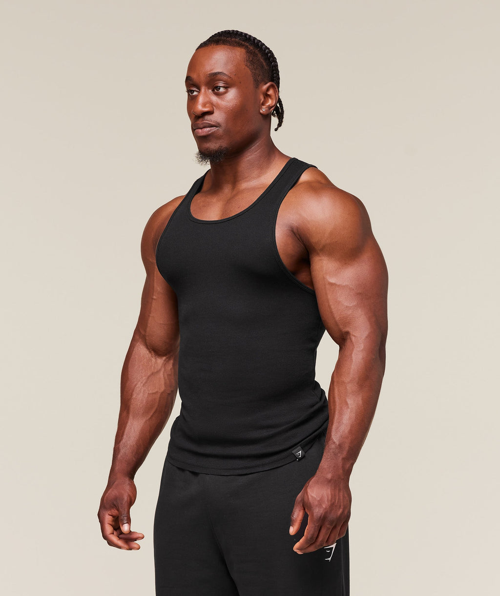 Ribbed Tank 1PK - Black — imagem 2