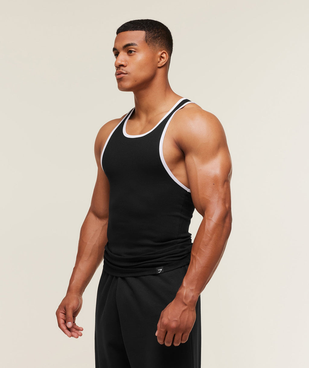 Ribbed Tank 1PK - Black/White — imagem 2