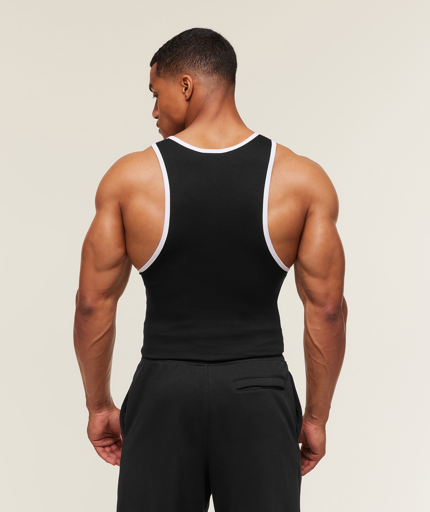Ribbed Tank 1PK - Black/White — imagem 3