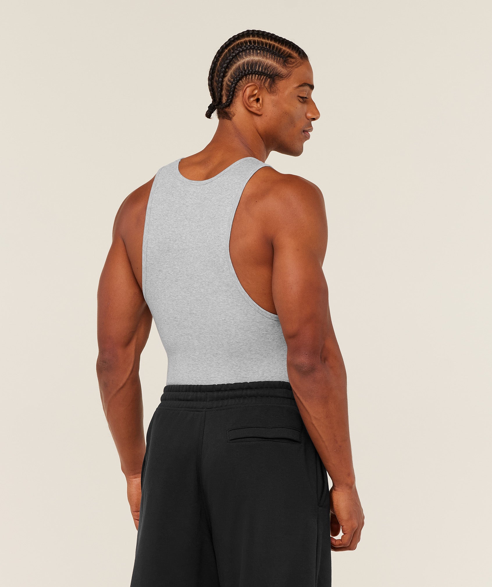 Ribbed Tank 1PK - Light Grey Core Marl — imagem 2