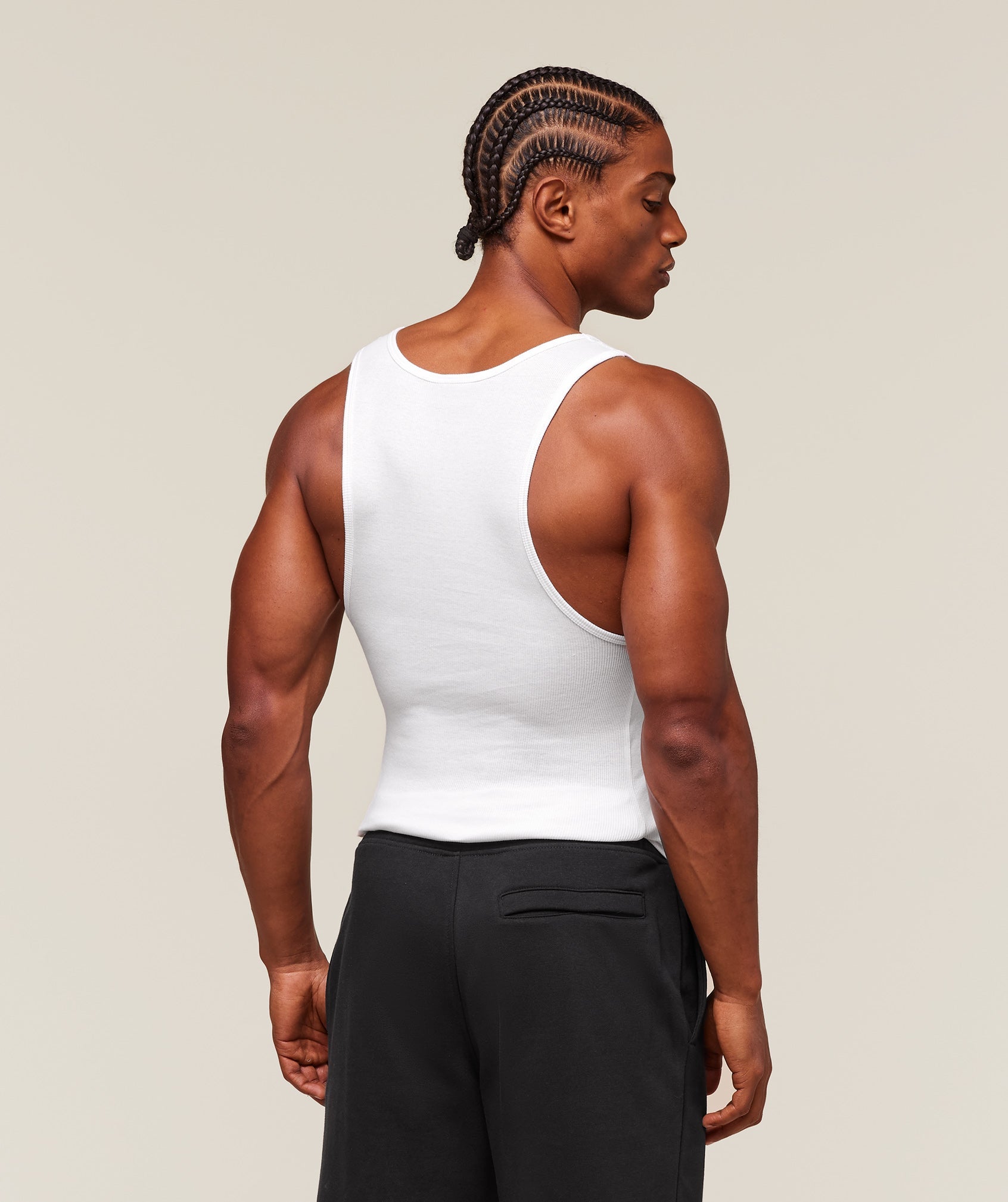 Ribbed Tank 1PK - White — imagem 3