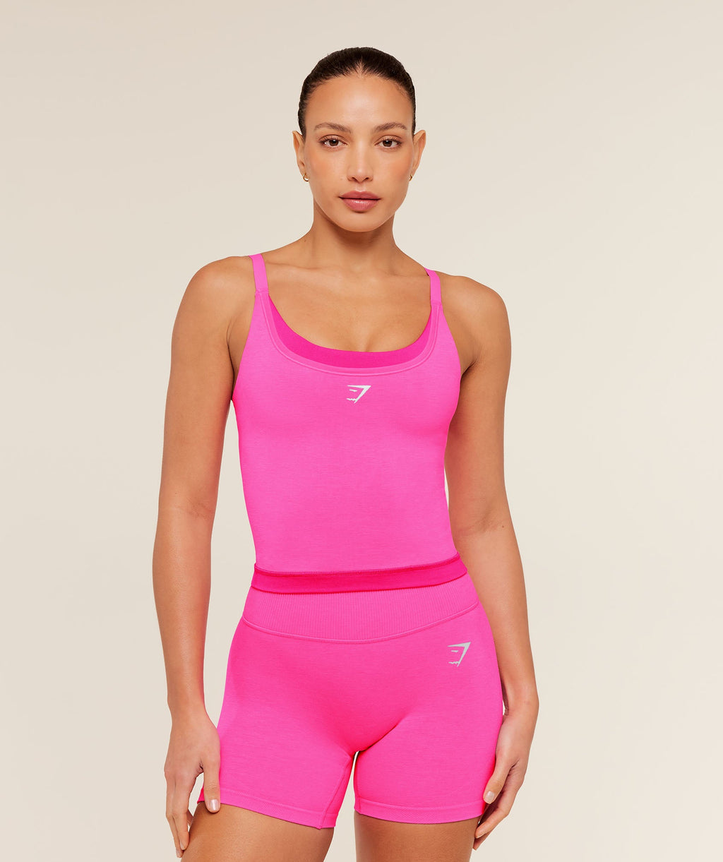 Interval Seamless Midi Tank - Electric Pink/Super-Set Pink — imagem 1