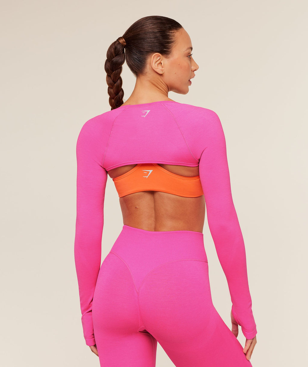 Interval Seamless Shrug - Electric Pink — imagem 4