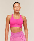 High Support Ruched Sports Bra - Super-Set Pink — imagem 1