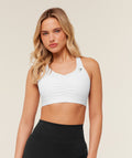 High Support Ruched Sports Bra - GS White — imagem 1