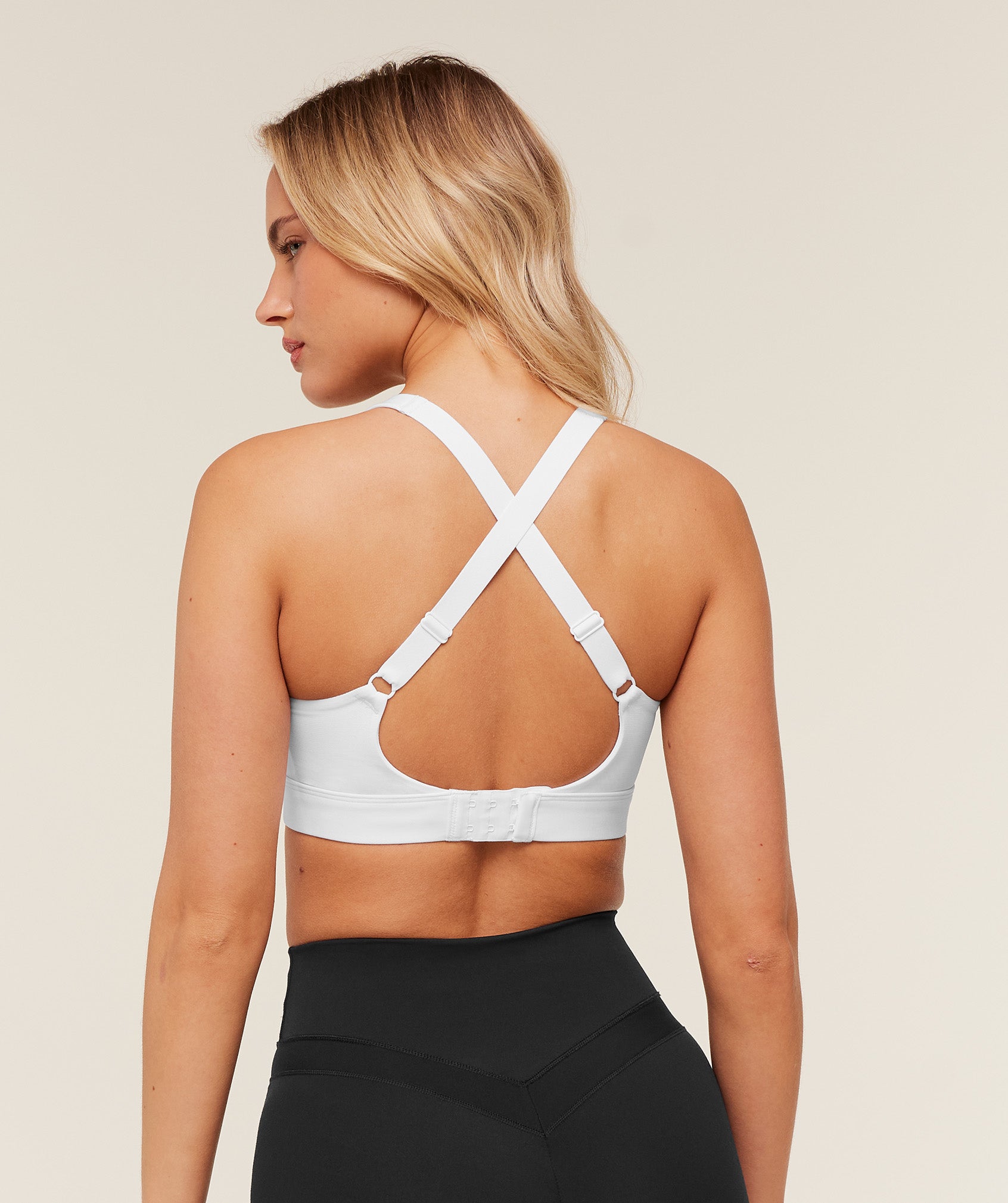 High Support Ruched Sports Bra - GS White — imagem 2