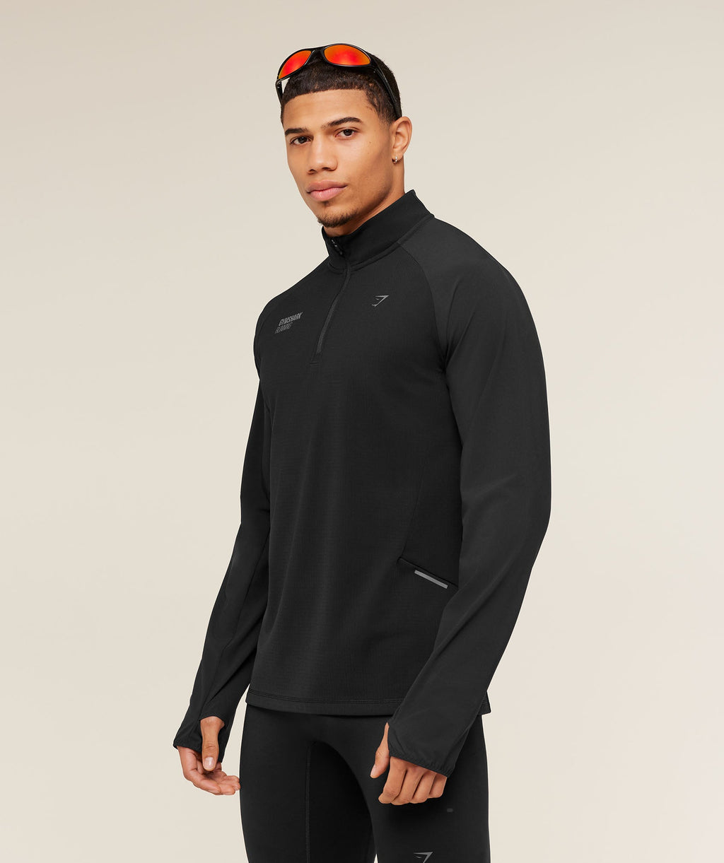 Running Elite 1/4 Zip - Black — imagem 6