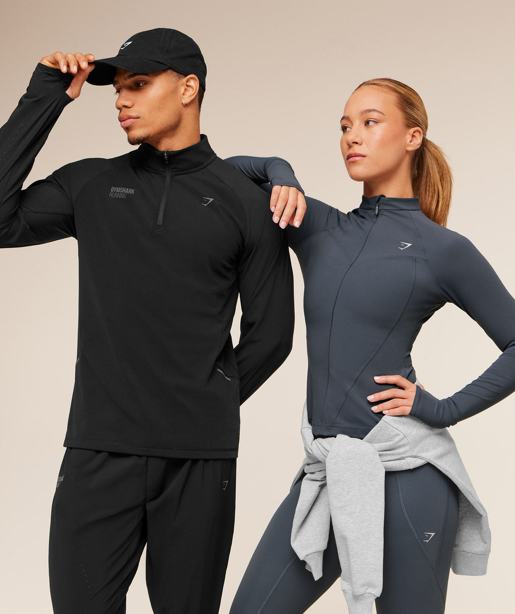 Running Elite 1/4 Zip - Black — imagem 9