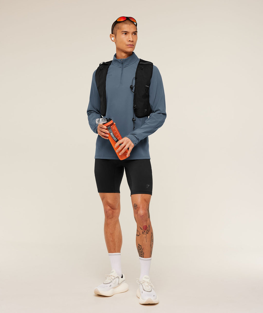 Running Elite 1/4 Zip - Titanium Blue — imagem 4