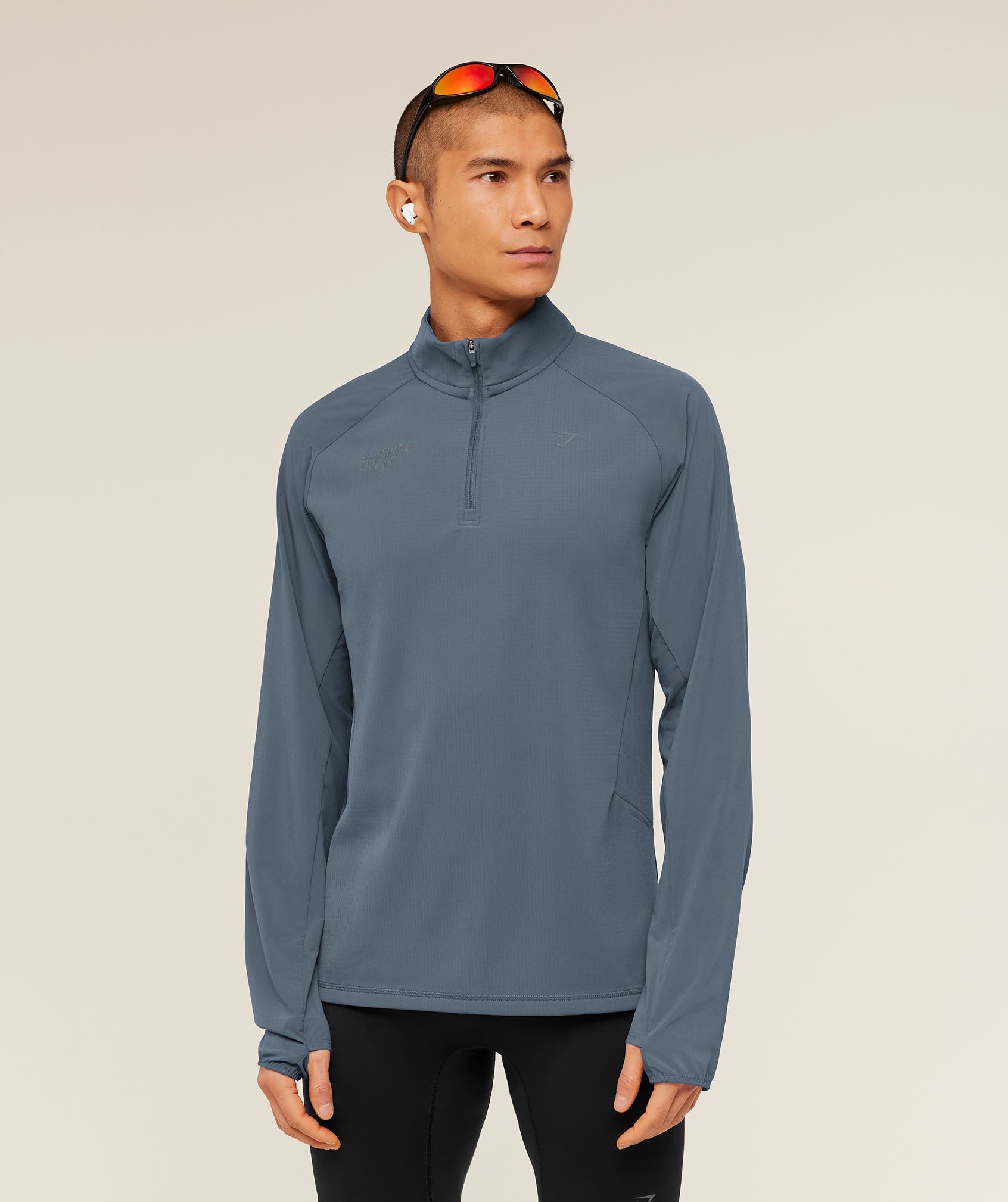Running Elite 1/4 Zip - Titanium Blue — imagem 1