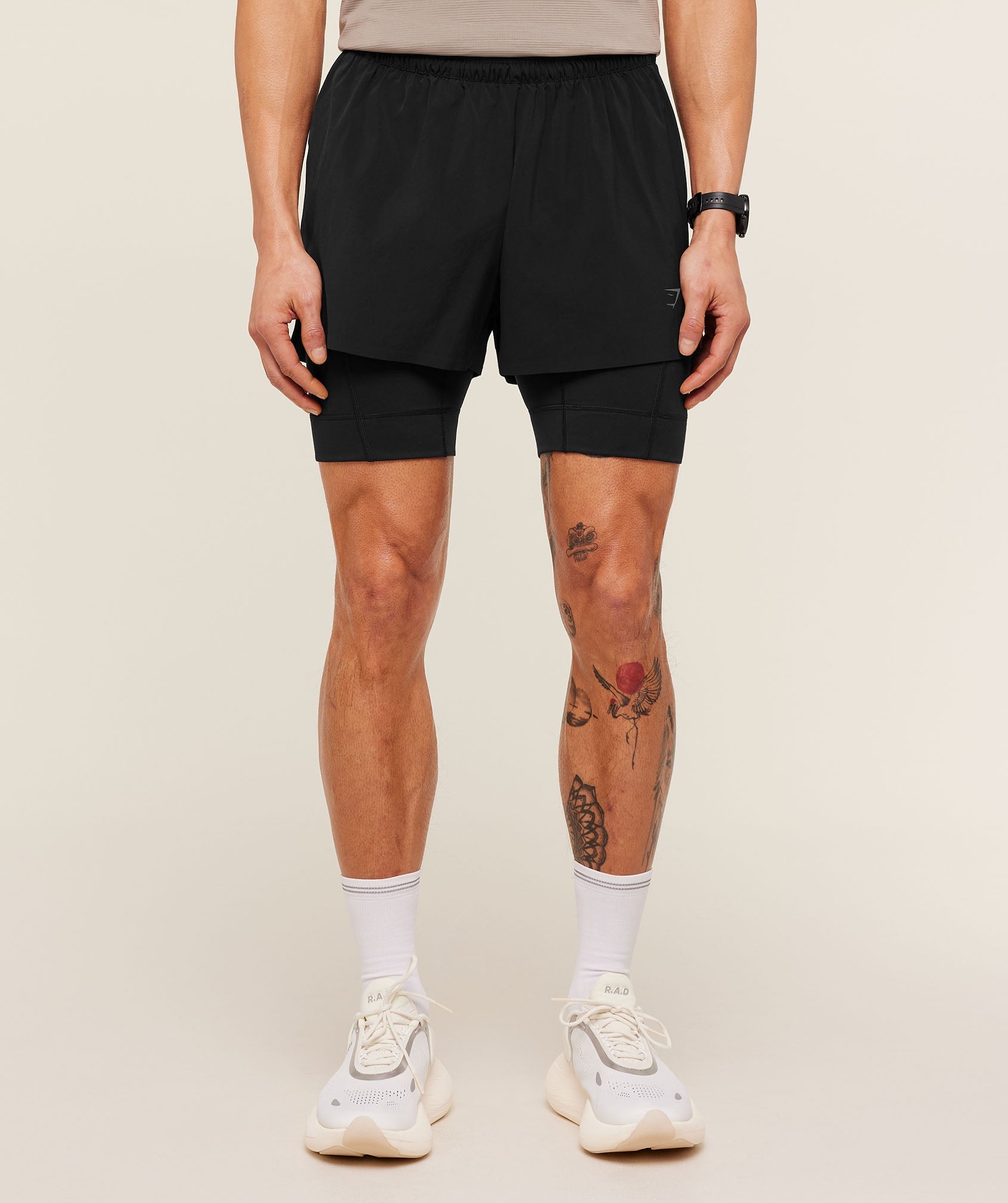 Running Elite 2 in 1 5" Shorts - Black — imagem 1