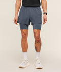 Running Elite 2 in 1 5" Shorts - Titanium Blue — imagem 1