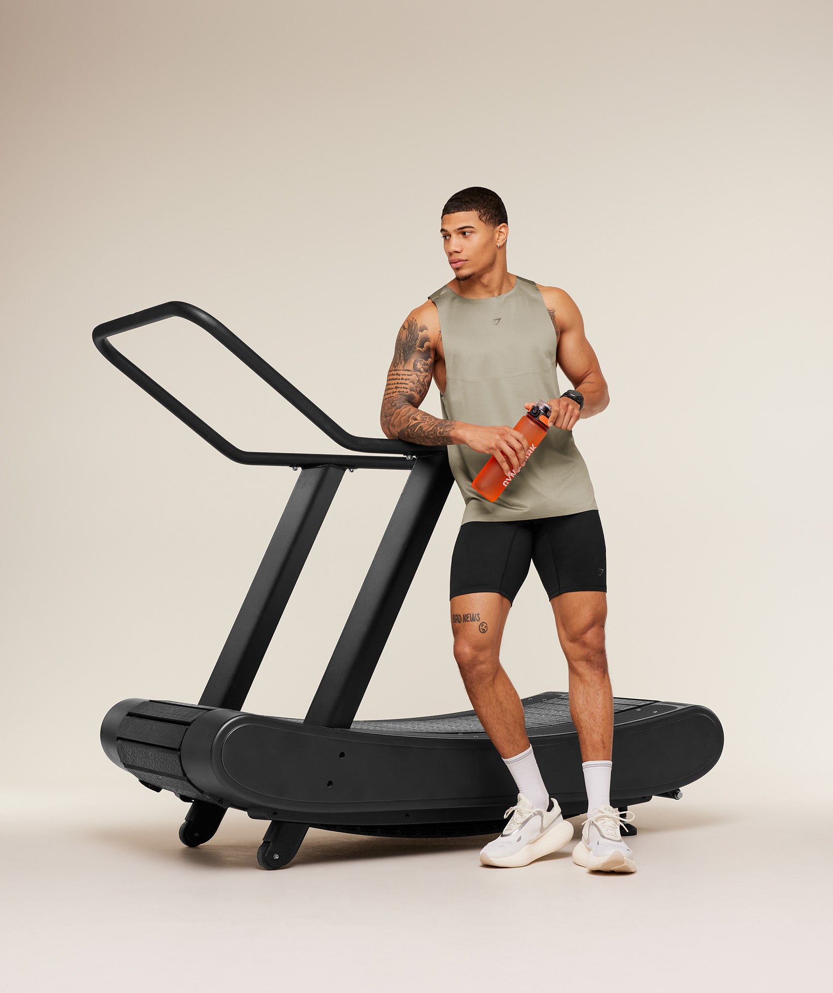 Running Elite Tank - Linen Brown — imagem 5