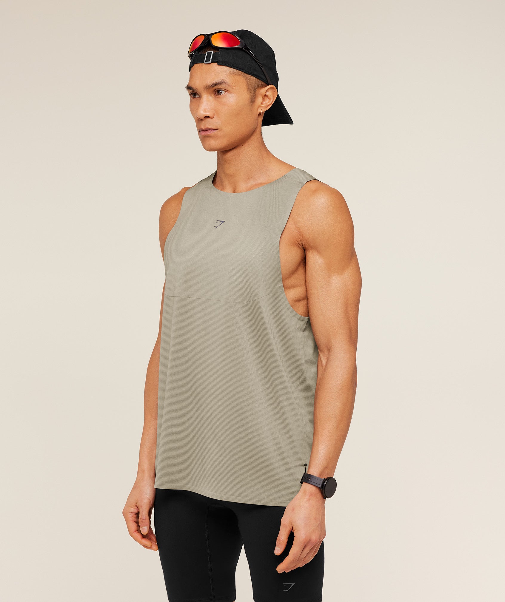 Running Elite Tank - Linen Brown — imagem 3