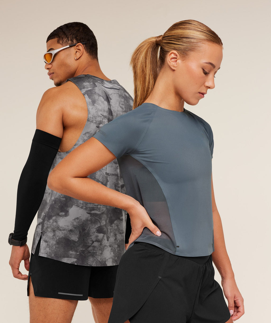 Running Elite Tank - Smokey Grey/Black — imagem 5