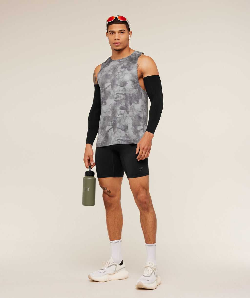 Running Elite Tank - Smokey Grey/Black — imagem 8