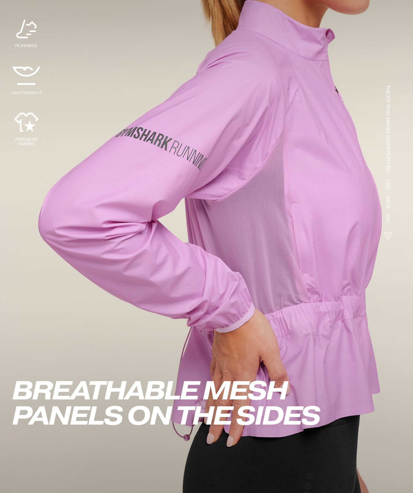 Running Elite Windproof Jacket - Sour Pink — imagem 3