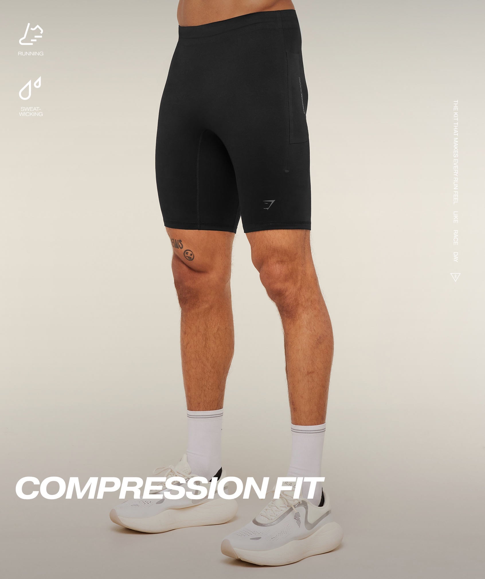 Running Elite Race Half Tight - Black — imagem 2