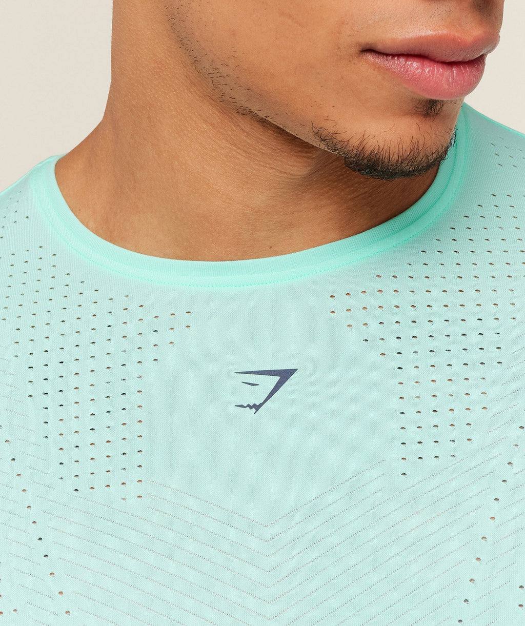 Seamless Running T-Shirt - Pop Turquoise — imagem 4
