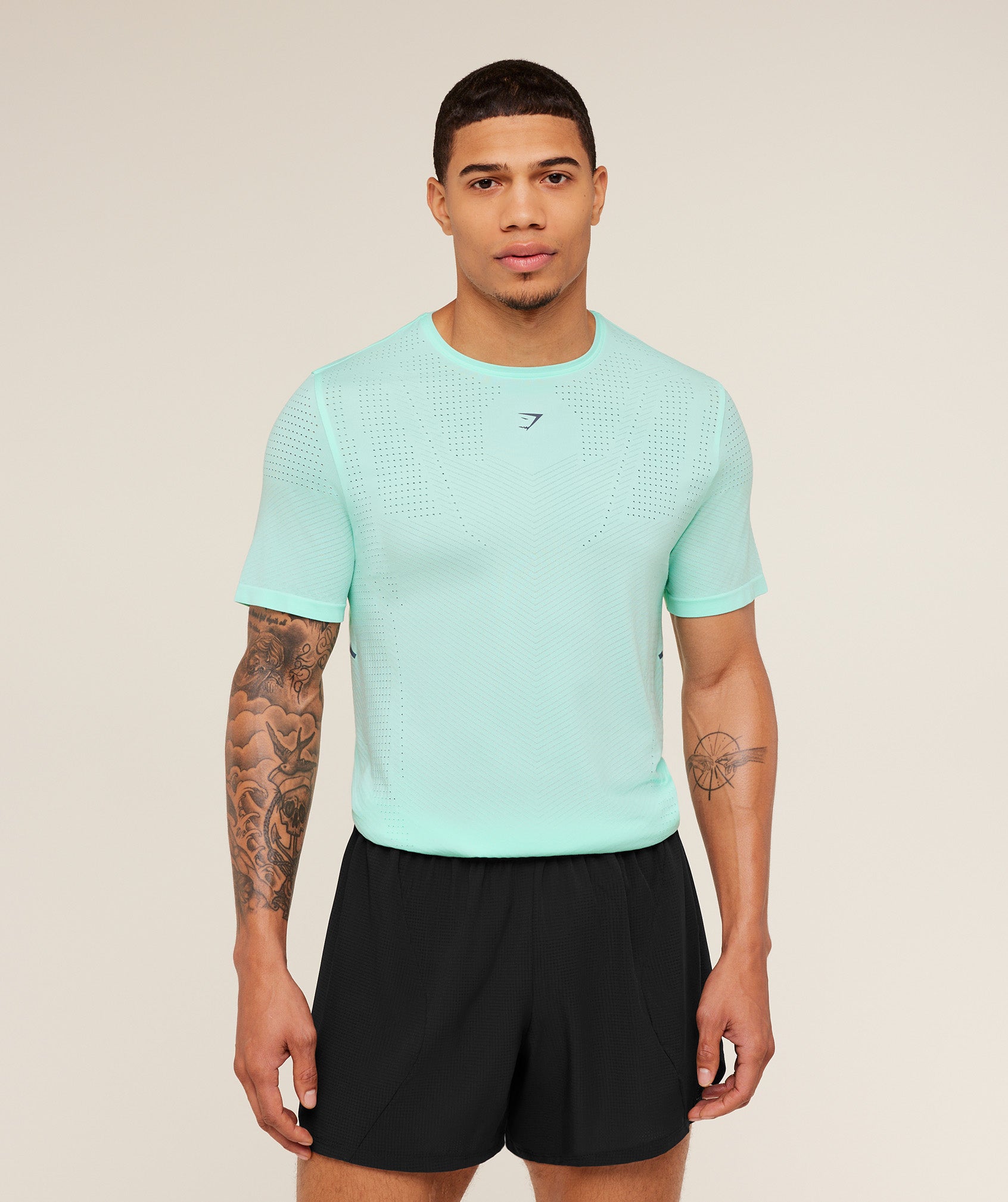 Seamless Running T-Shirt - Pop Turquoise — imagem 1