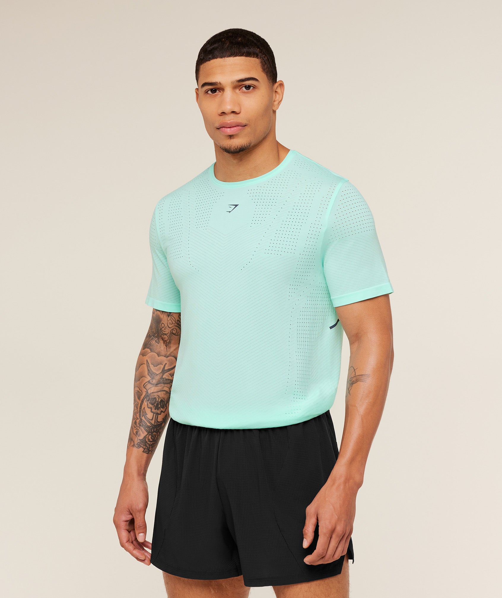 Seamless Running T-Shirt - Pop Turquoise — imagem 3