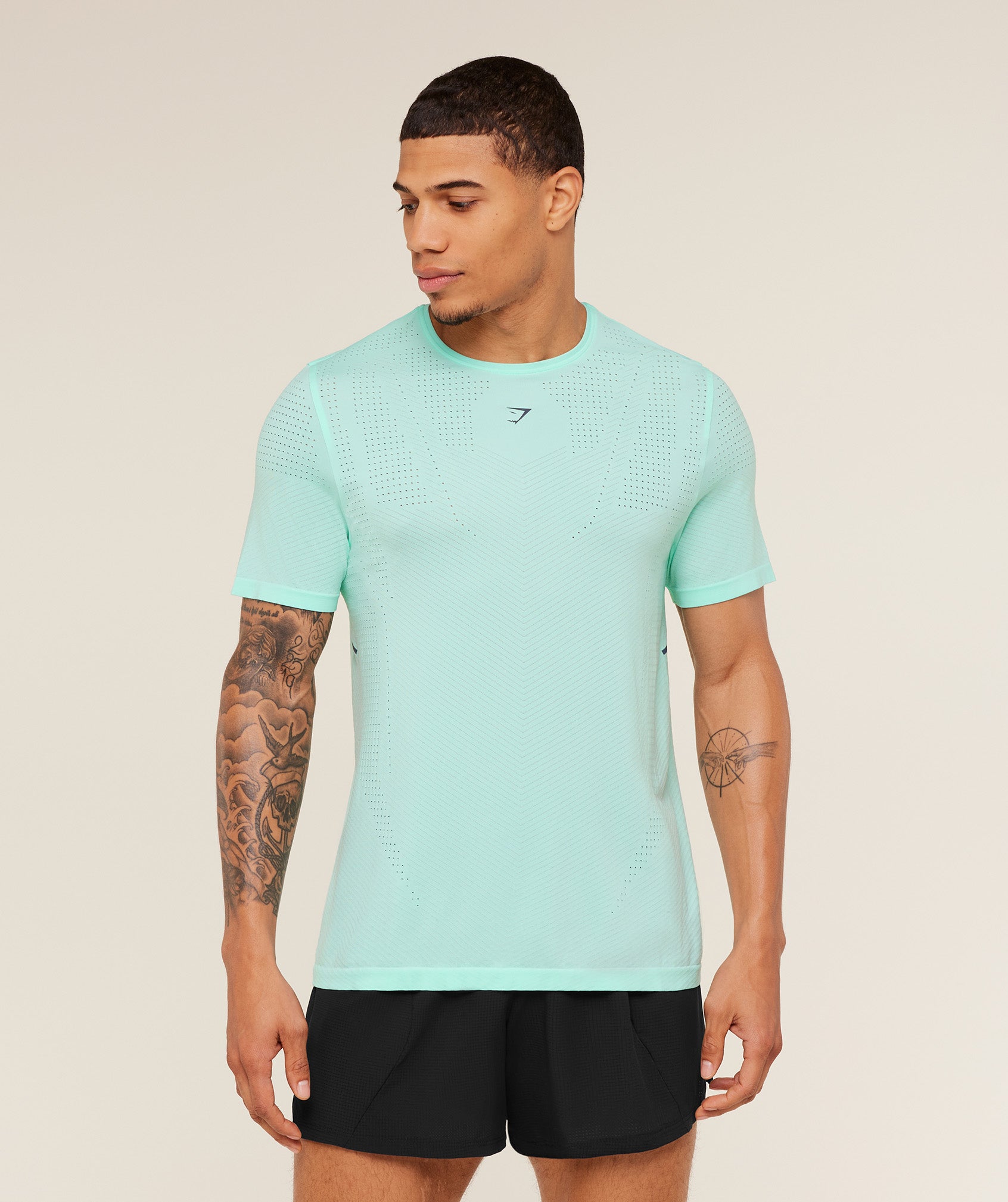 Seamless Running T-Shirt - Pop Turquoise — imagem 6