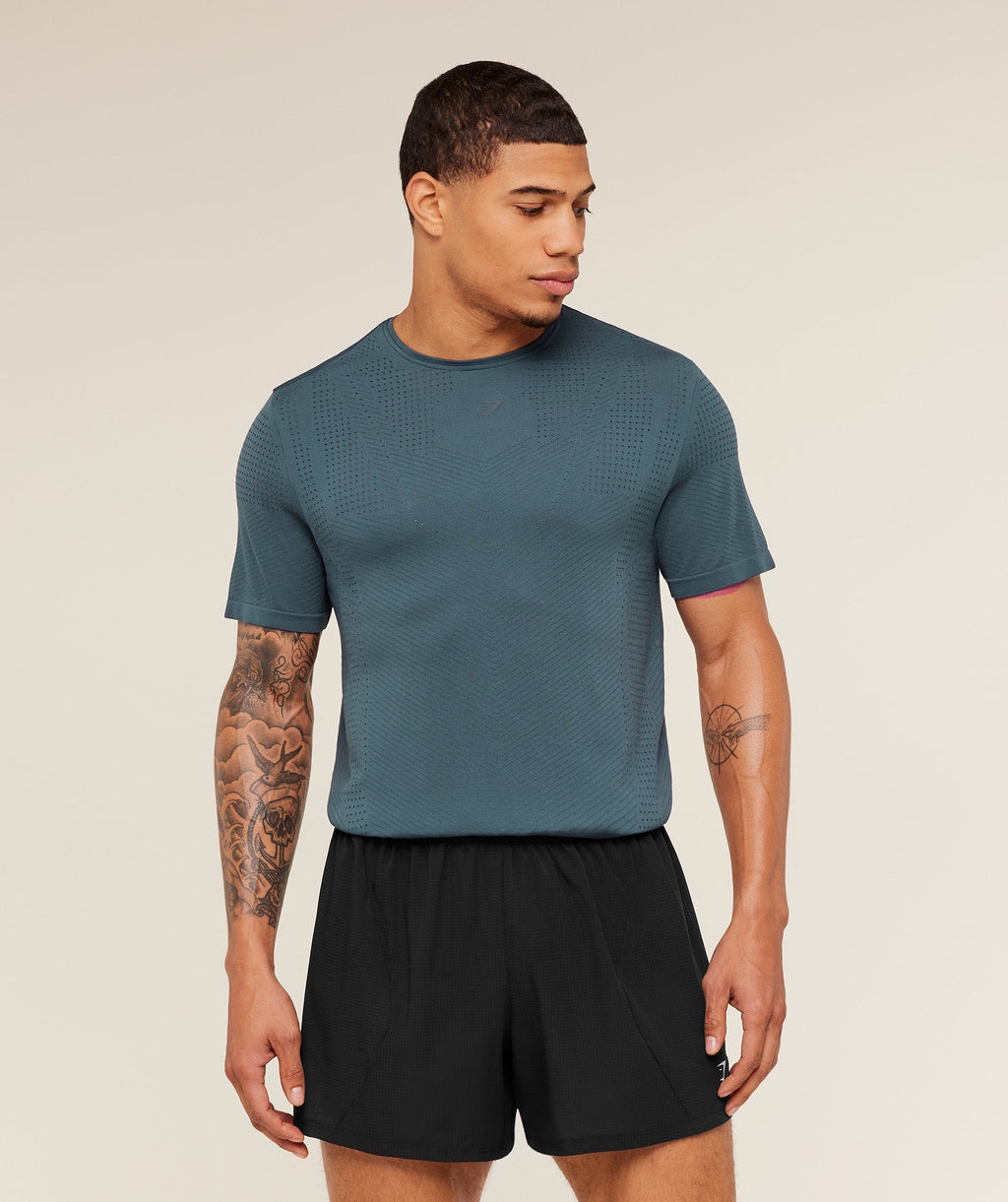 Seamless Running T-Shirt - GS Stealth Blue — imagem 1