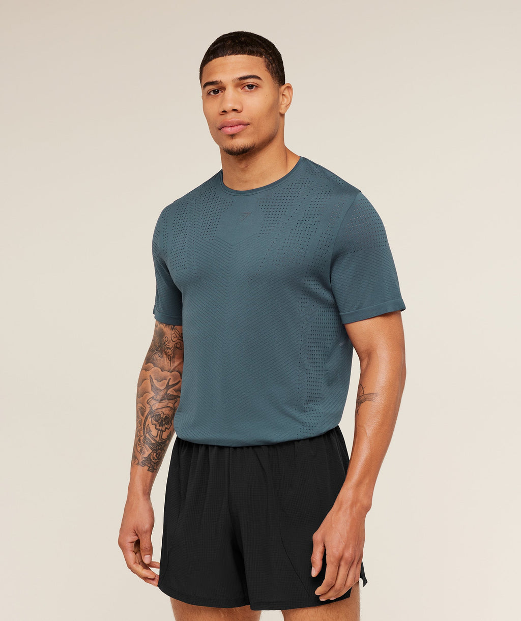 Seamless Running T-Shirt - GS Stealth Blue — imagem 4
