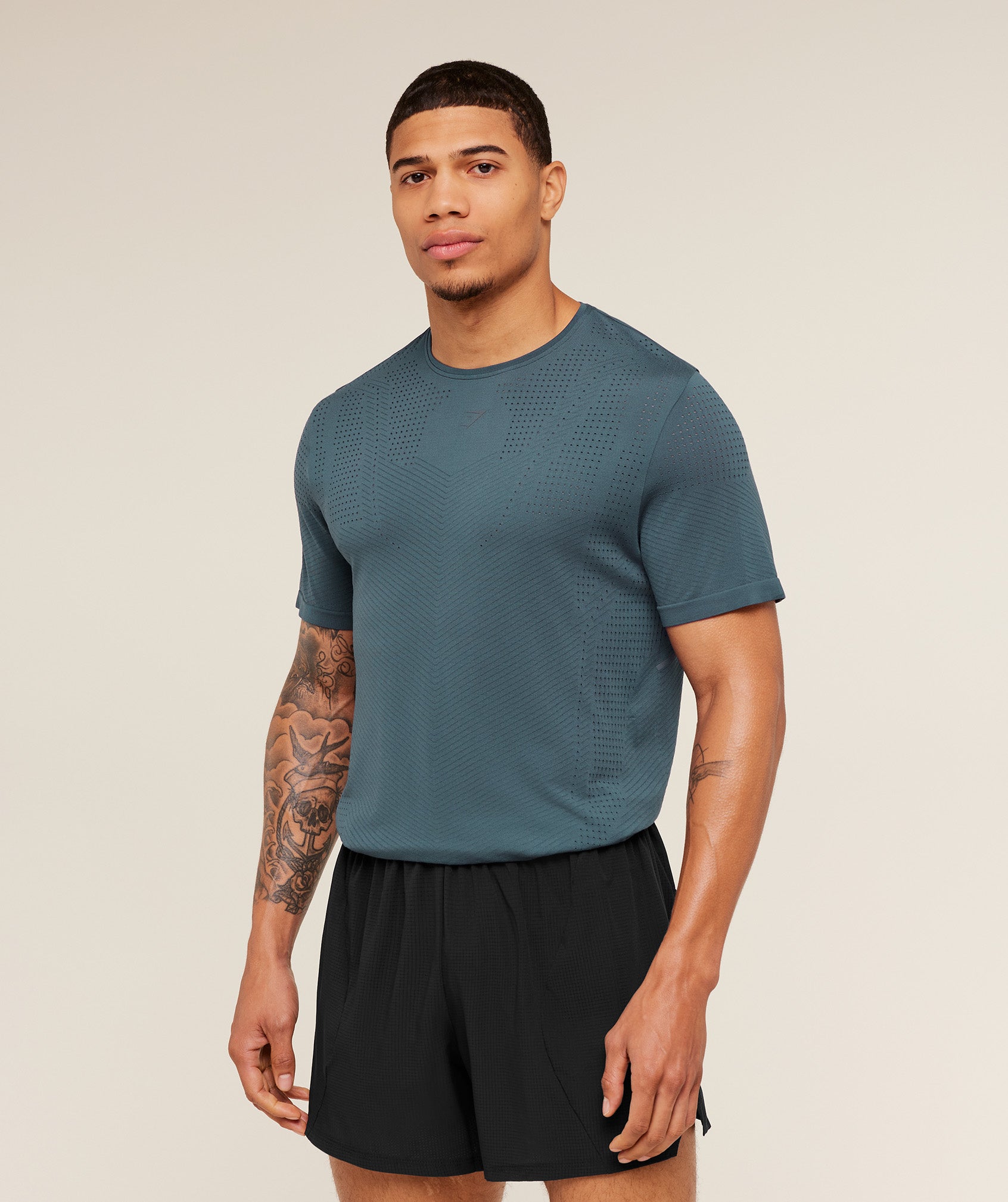 Seamless Running T-Shirt - GS Stealth Blue — imagem 4