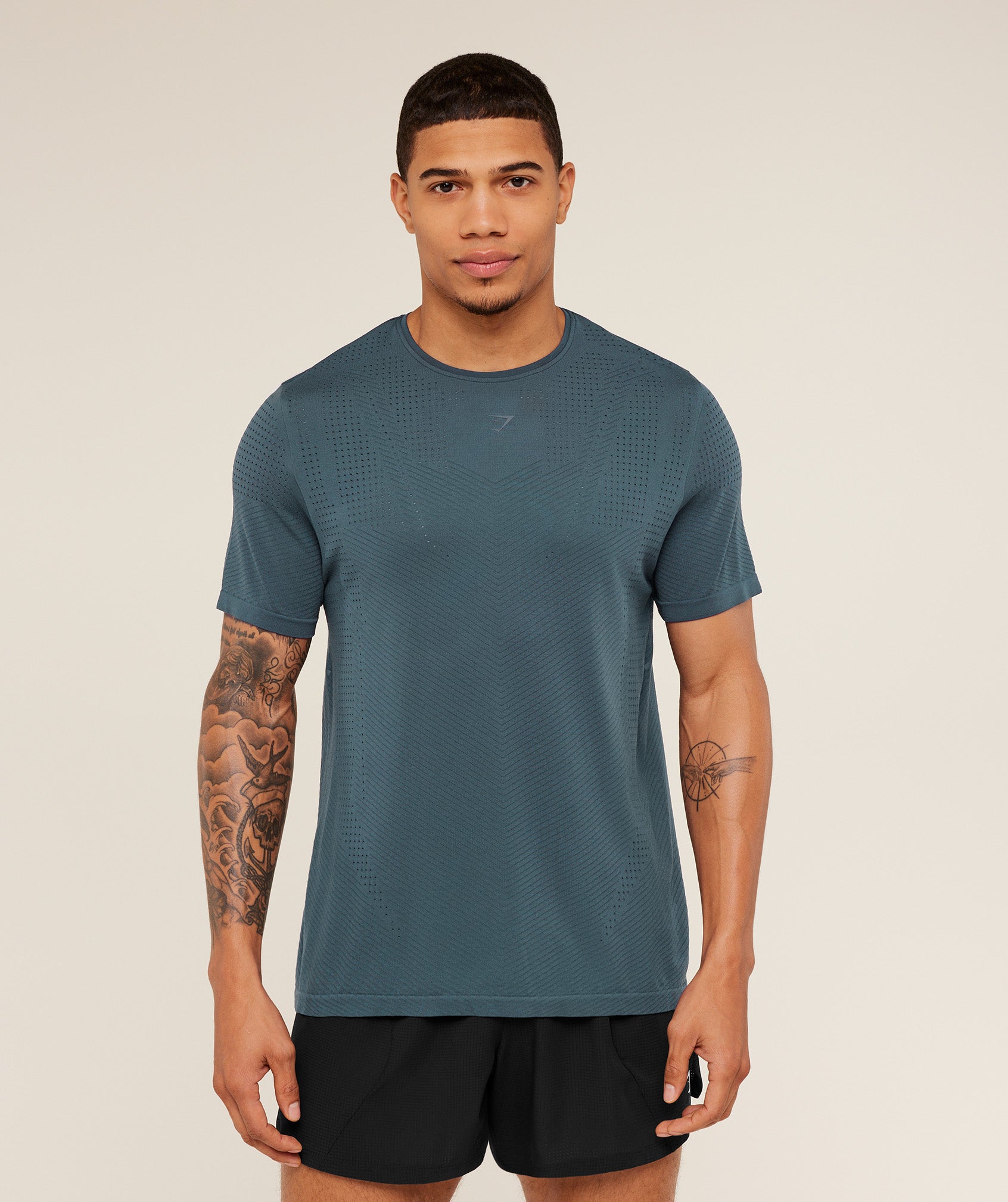 Seamless Running T-Shirt - GS Stealth Blue — imagem 3