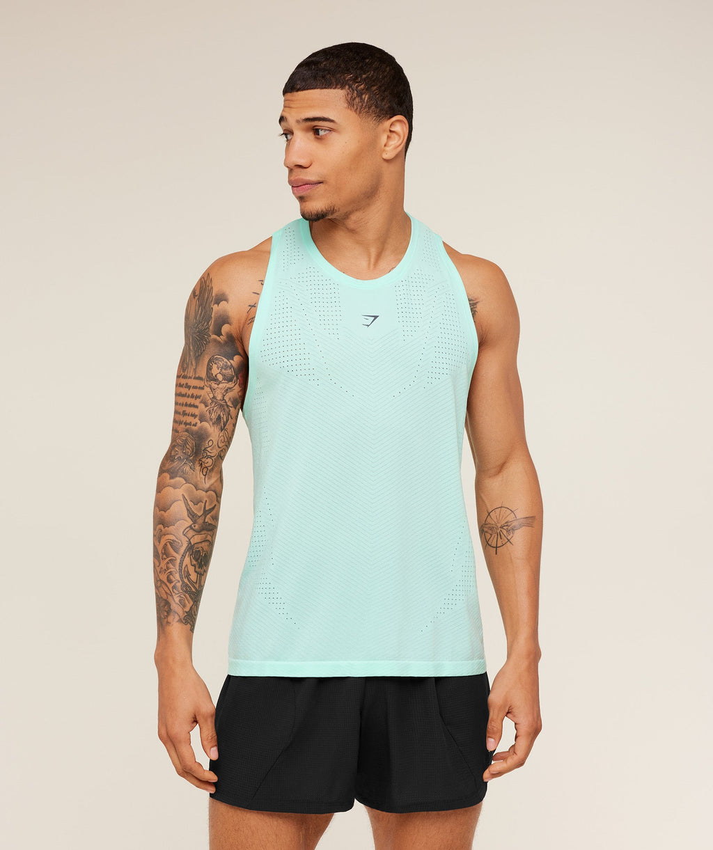 Seamless Running Tank - Pop Turquoise — imagem 4