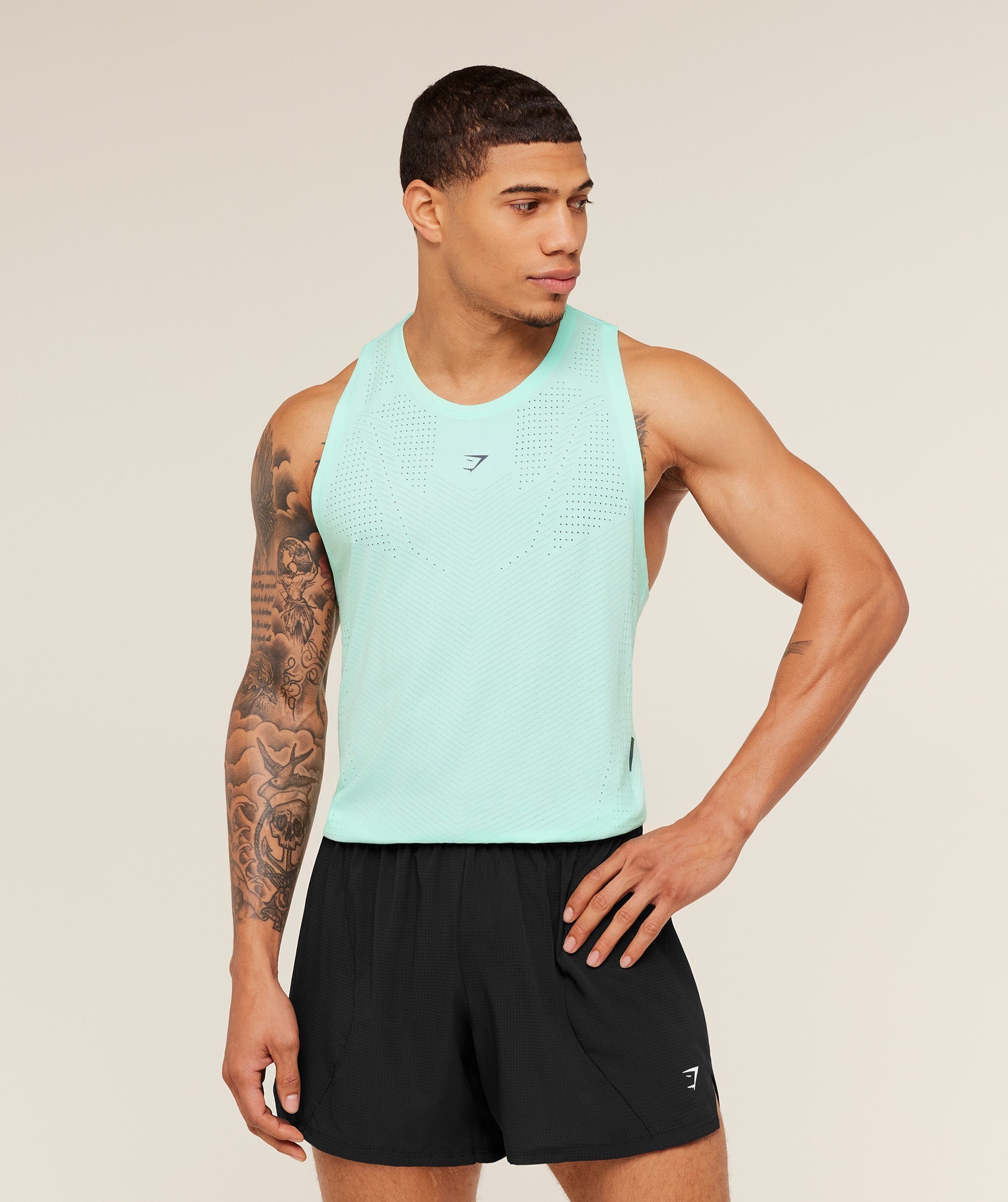 Seamless Running Tank - Pop Turquoise — imagem 1