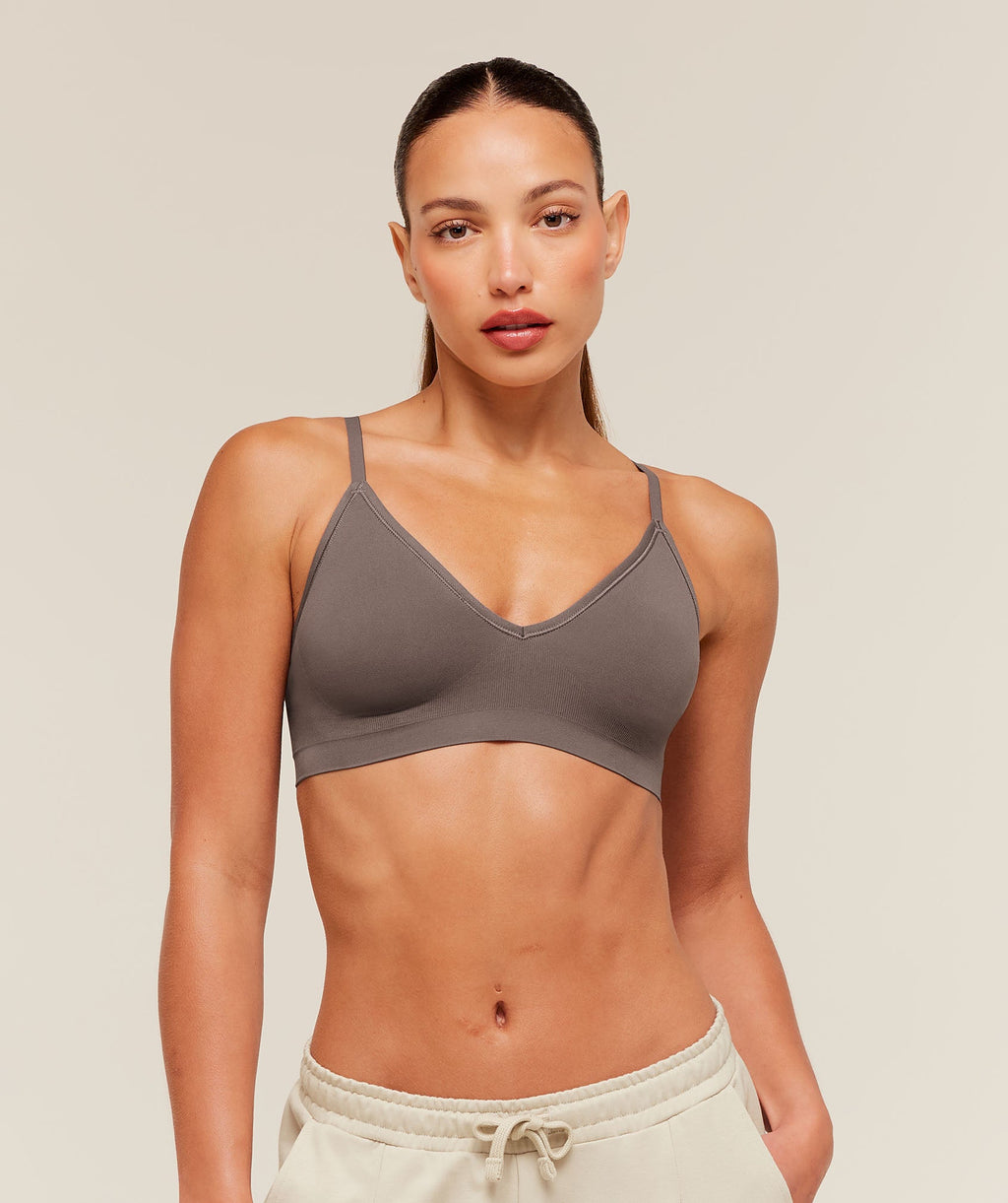 FeatherForm V-Neck Bralette - Cool Brown — imagem 1