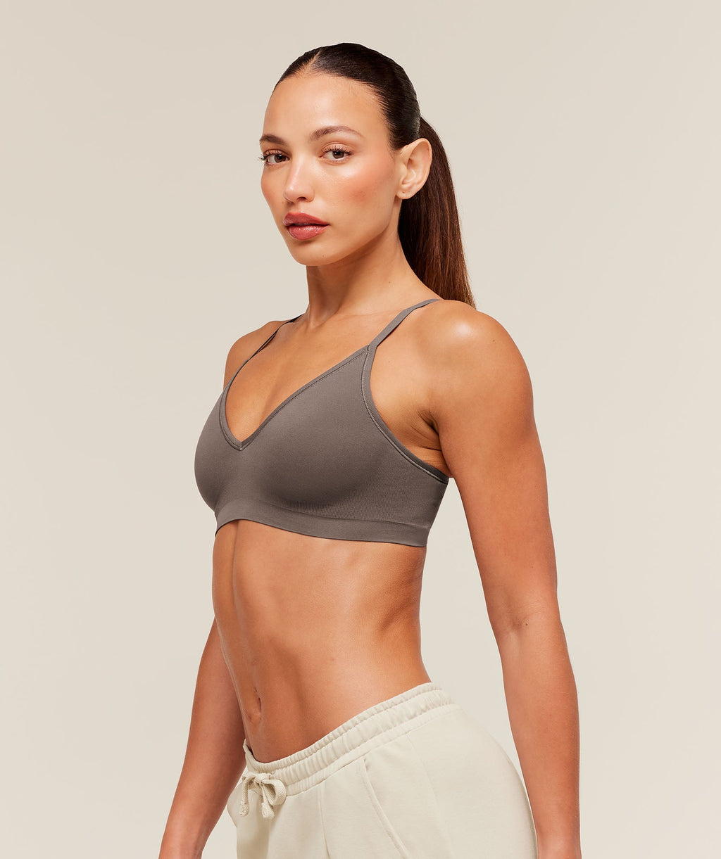 FeatherForm V-Neck Bralette - Cool Brown — imagem 3
