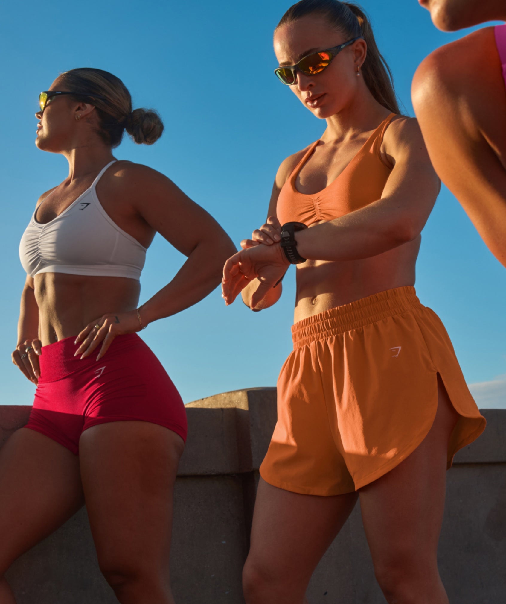 Interval High Leg Shorts - Dayglow Peach — imagem 2