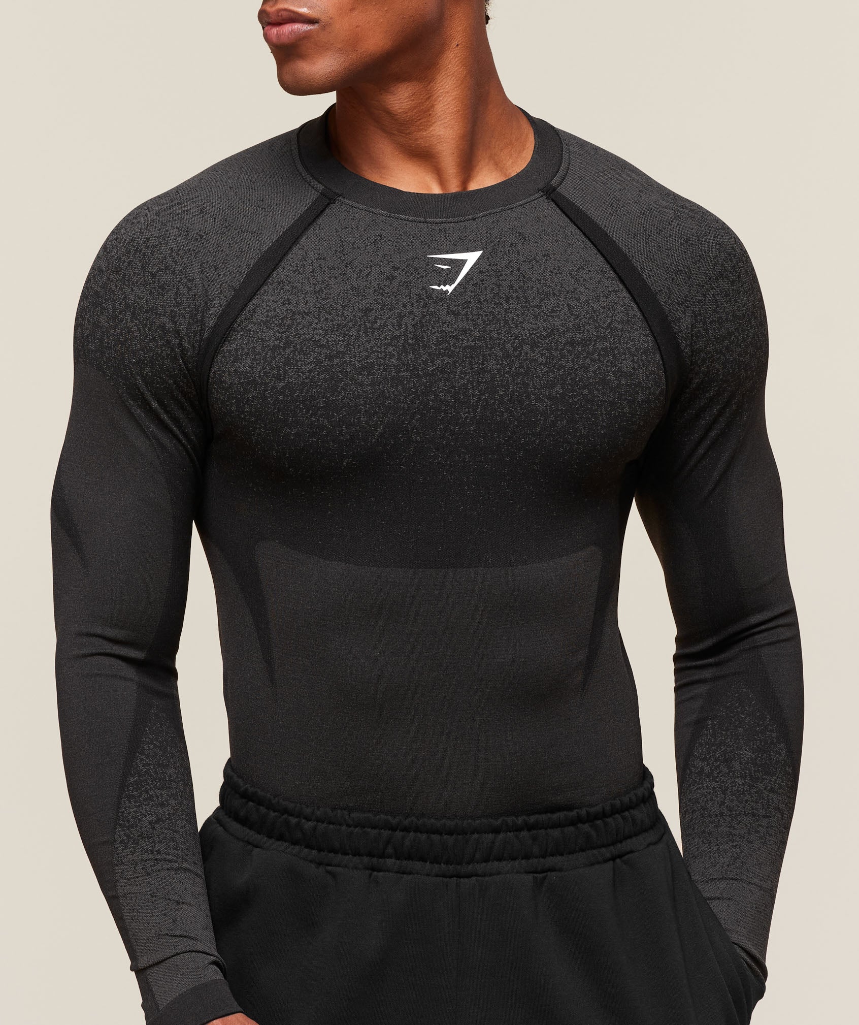 Shadow Seamless Long Sleeve T-Shirt - Black — imagem 5