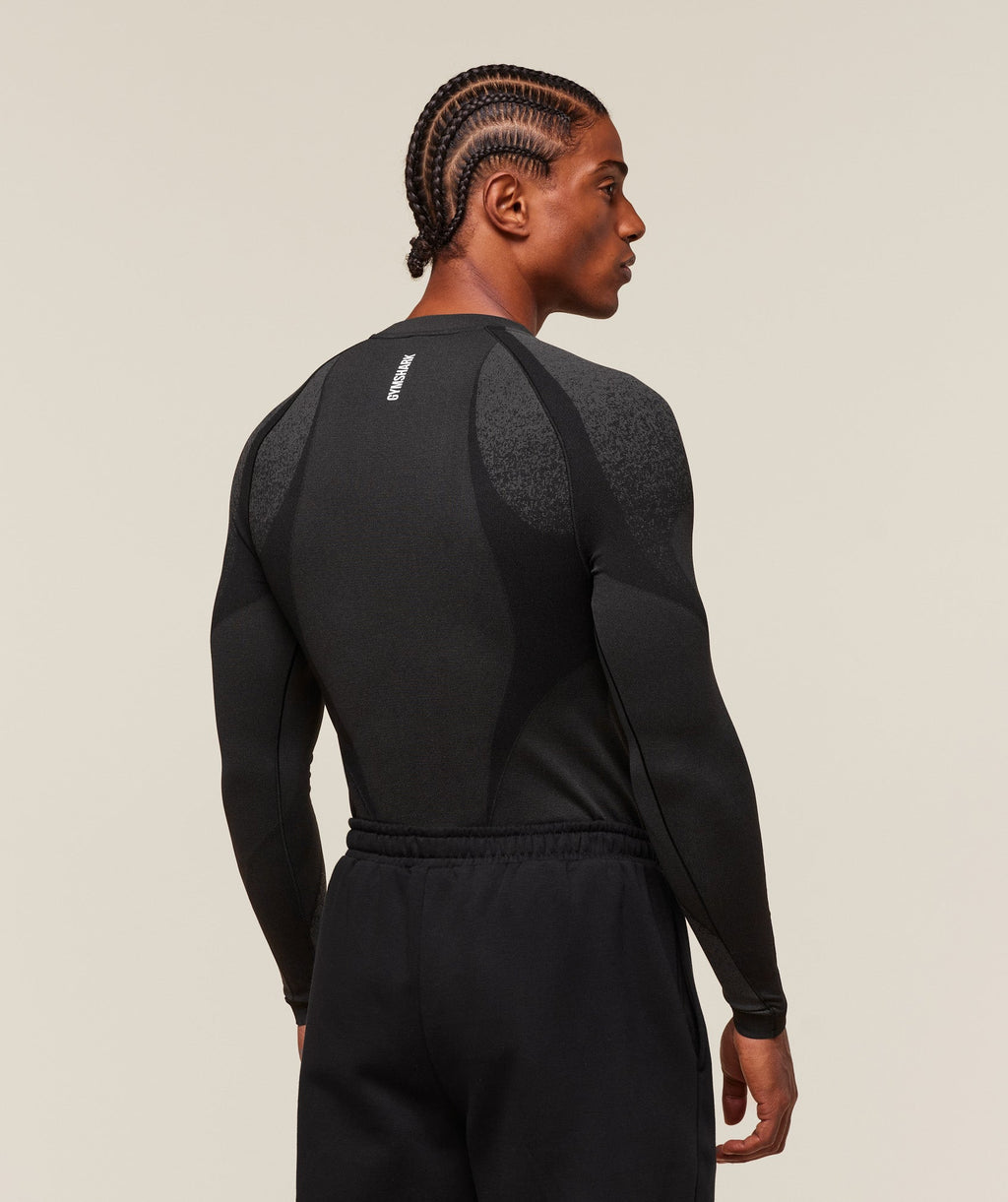 Shadow Seamless Long Sleeve T-Shirt - Black — imagem 2