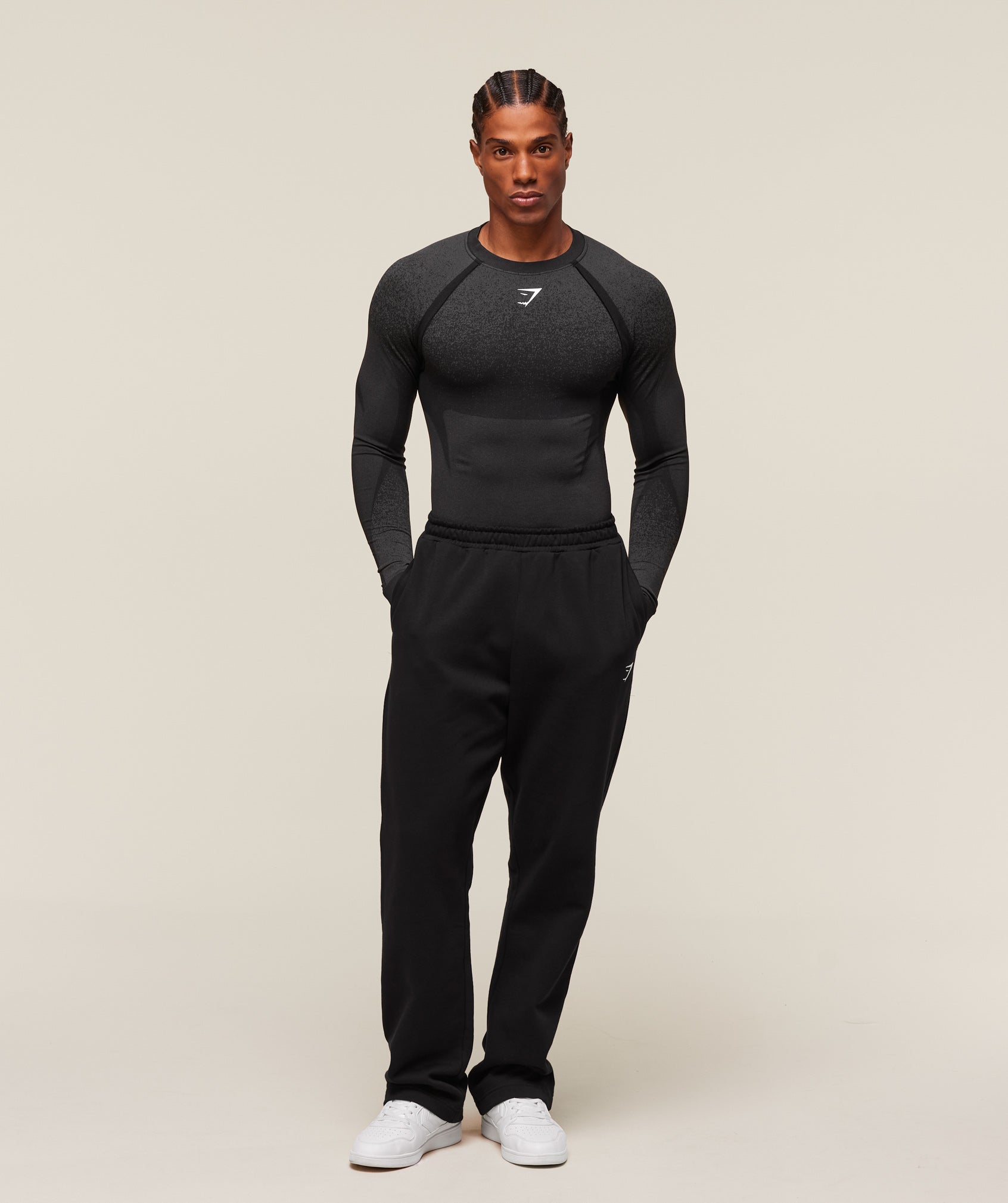 Shadow Seamless Long Sleeve T-Shirt - Black — imagem 4