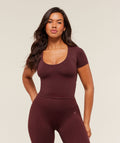 Soft Sculpt T-Shirt With Shelf - Rich Maroon — imagem 1