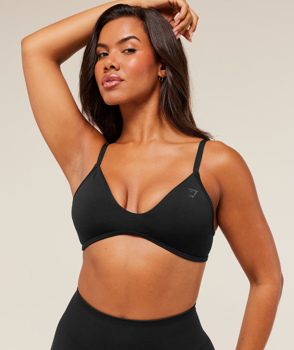 Soft Sculpt V-neck Sports Bra - Black — imagem 5