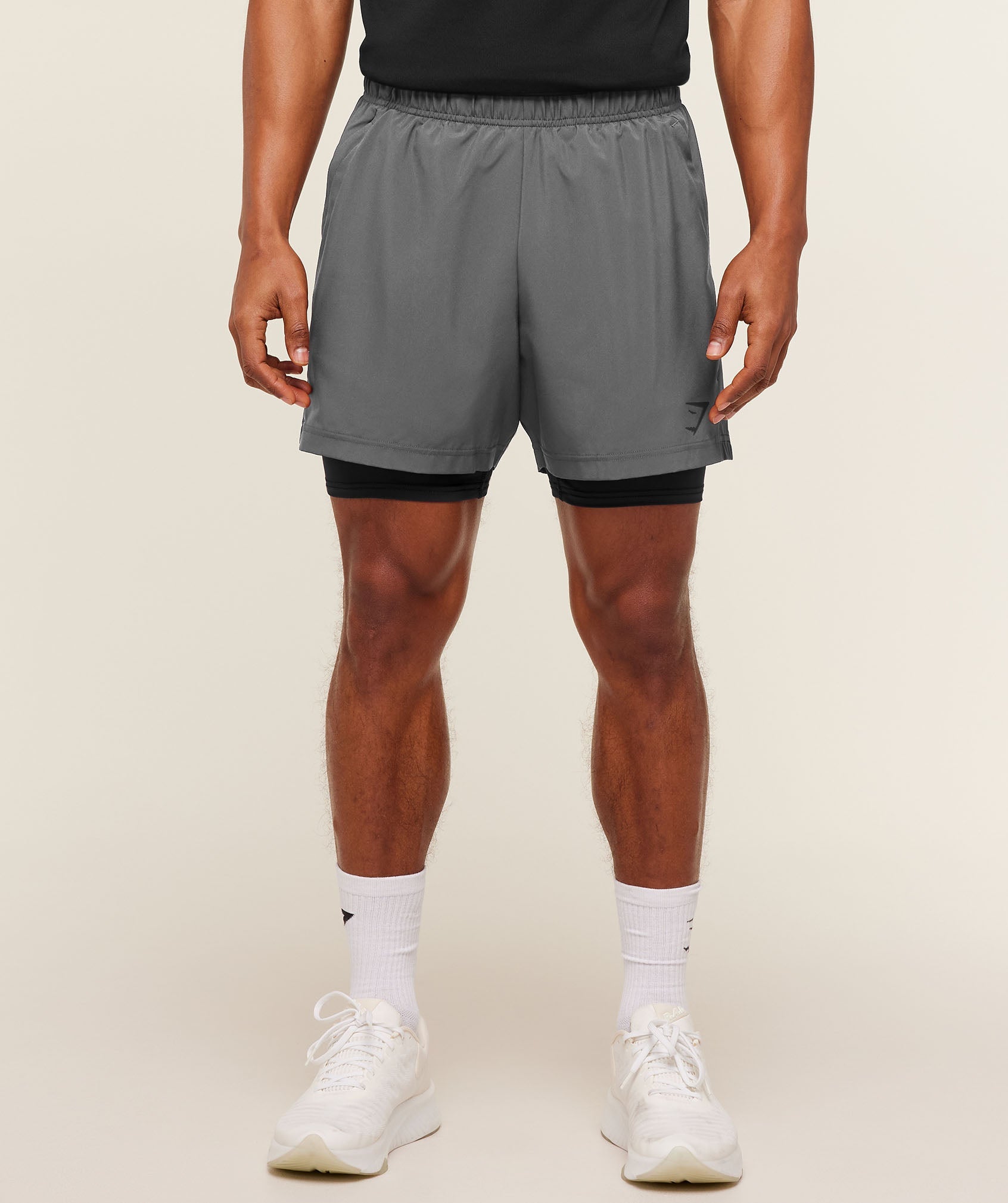 Sport 5" 2 in 1 Shorts - Dark Grey/Black — imagem 2
