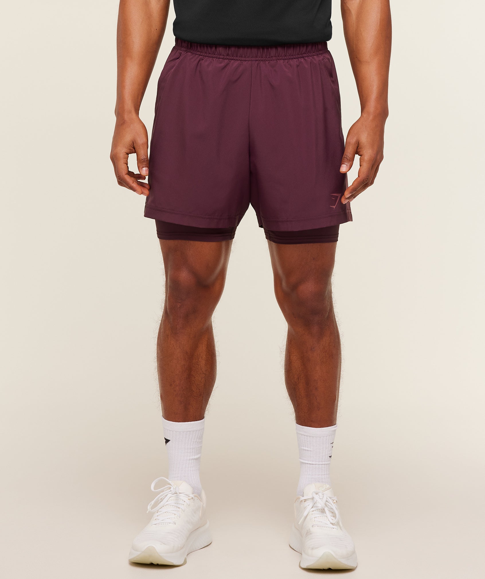 Sport 5" 2 in 1 Shorts - Impact Burgundy/Reset Pink — imagem 2