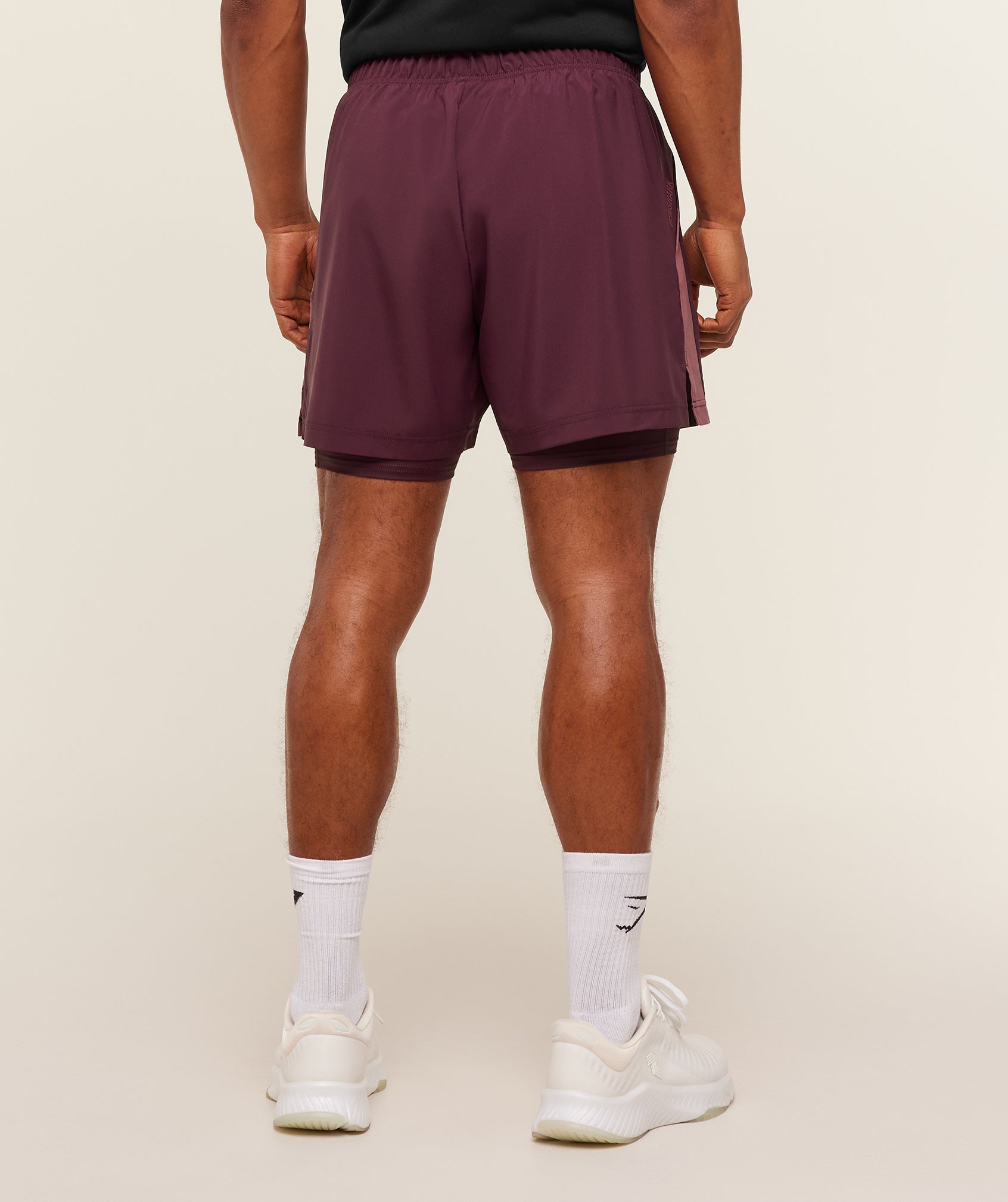 Sport 5" 2 in 1 Shorts - Impact Burgundy/Reset Pink — imagem 3