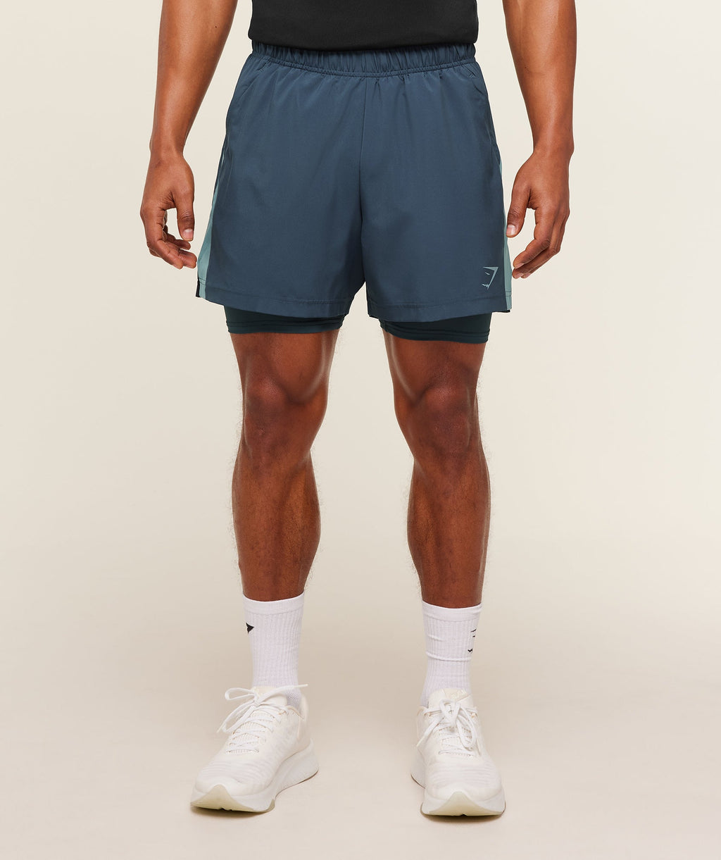 Sport 5" 2 in 1 Shorts - Stealth Blue/Storm Blue — imagem 2