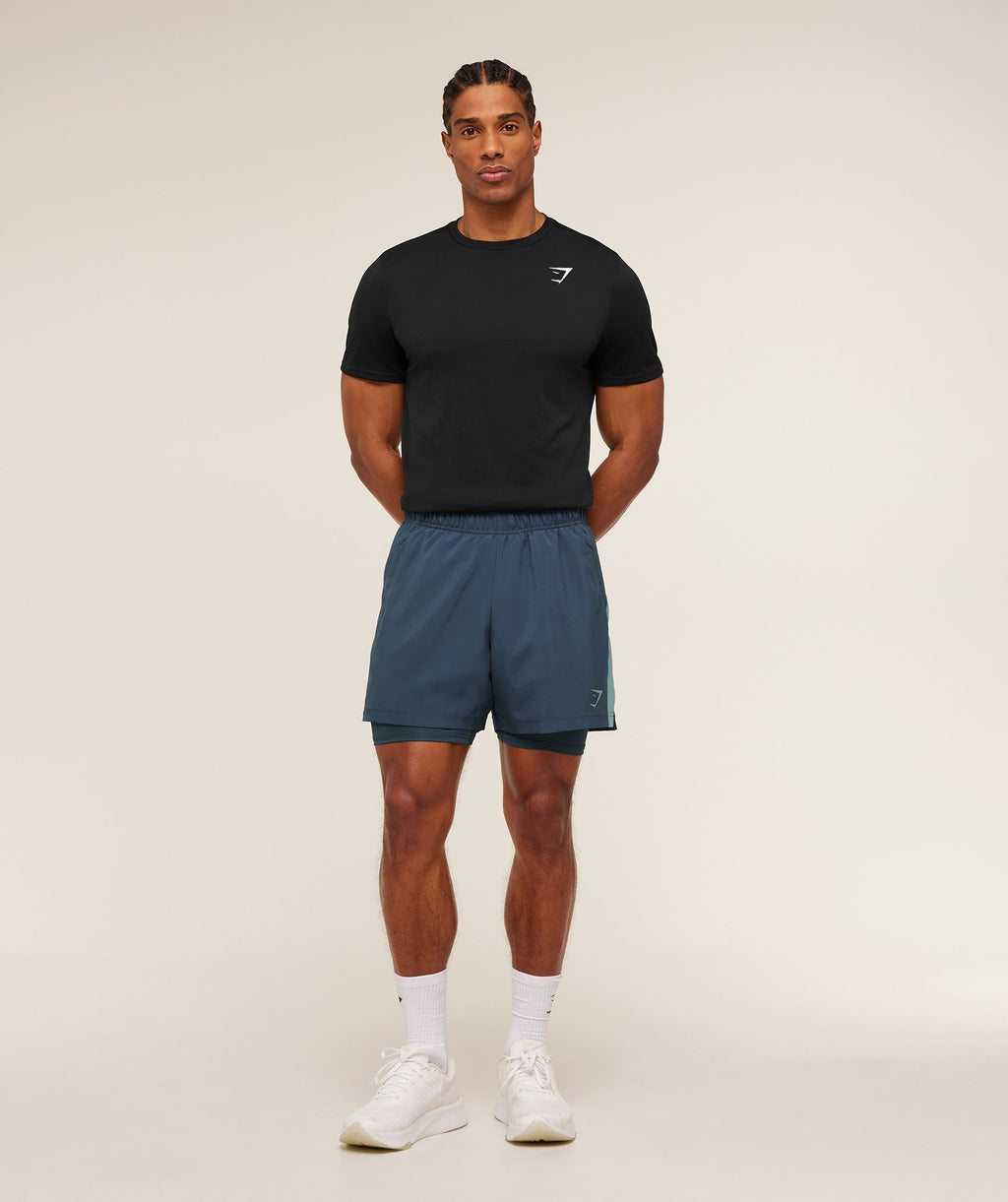 Sport 5" 2 in 1 Shorts - Stealth Blue/Storm Blue — imagem 4