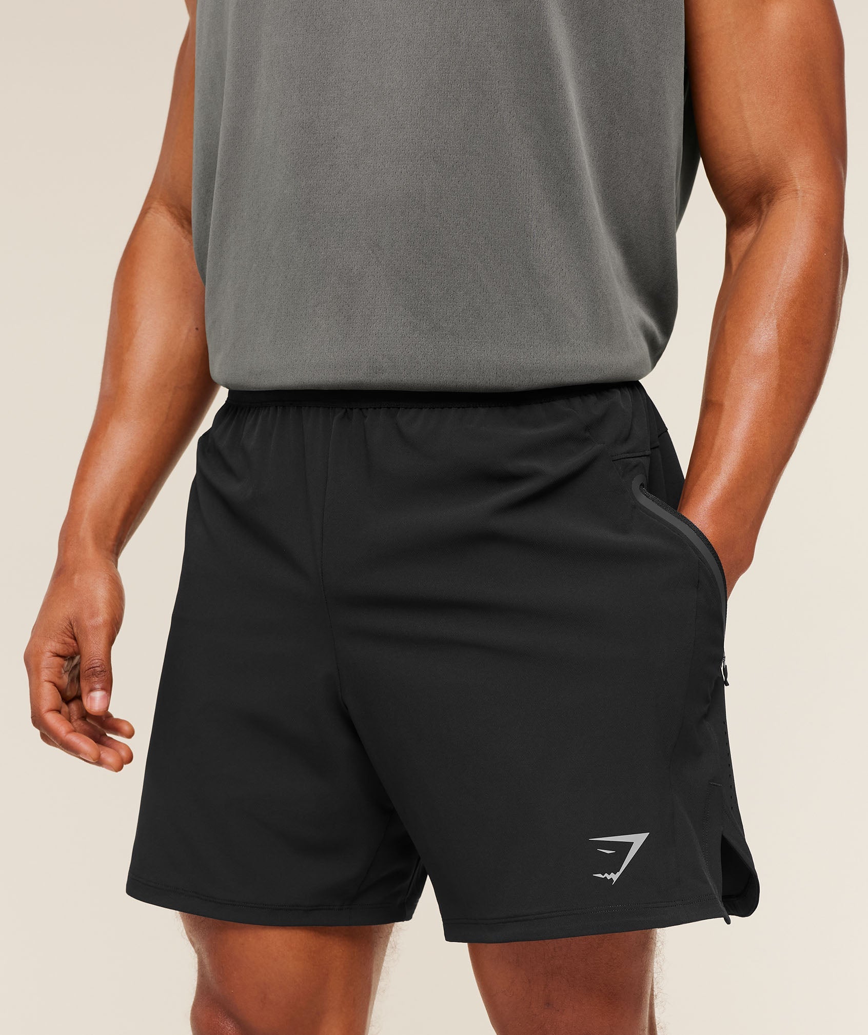 Sport Hybrid 6" Shorts - Black — imagem 5