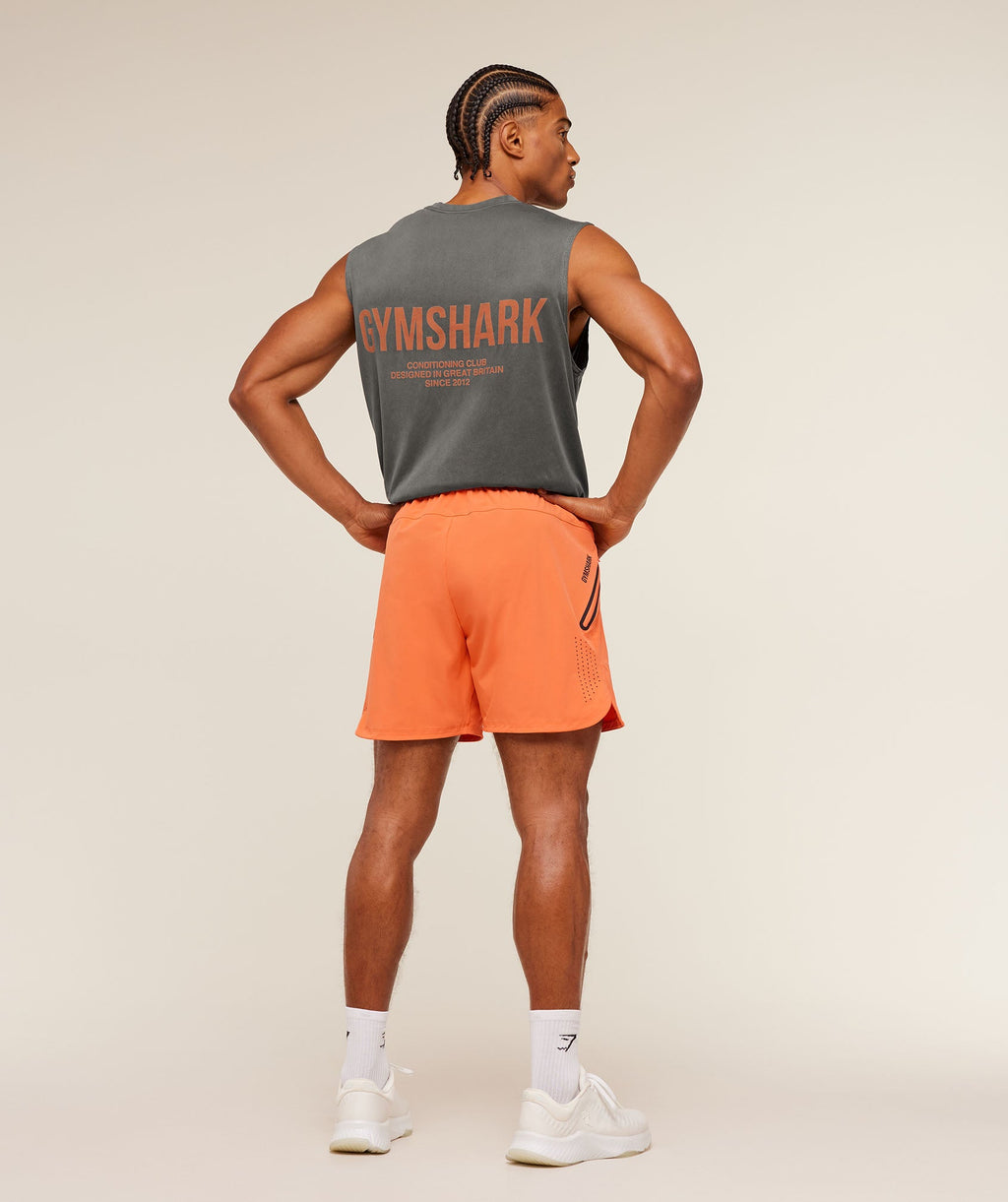 Sport Hybrid 6" Shorts - Dayglow Peach — imagem 4
