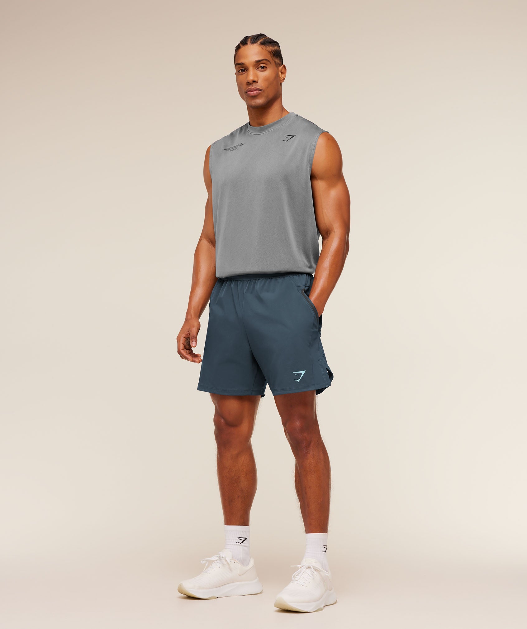 Sport Hybrid 6" Shorts - Stealth Blue — imagem 7